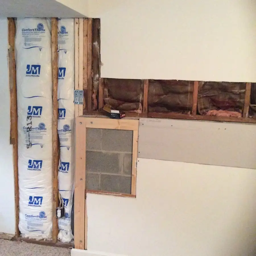 Wall insulation replacement during Contents Cleaning & Restoration in Calumet Park